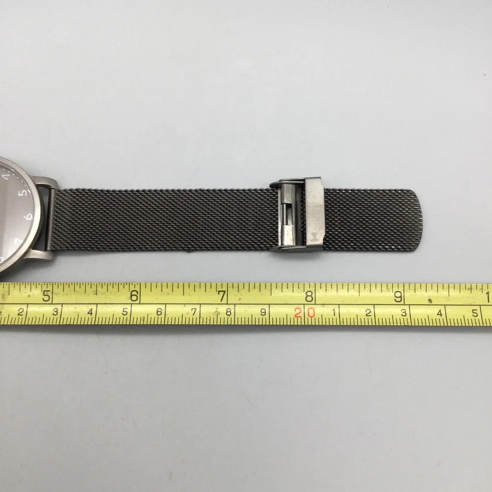 Skagen Hagen SKW6307 Mens Watch 40mm Gray Dial Titanium Mesh Date New Battery